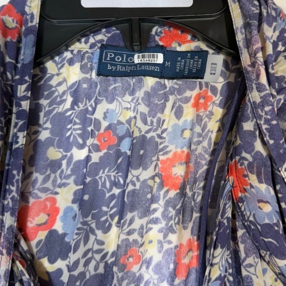 Polo by Ralph Lauren Floral Maxi Dress in Blue and Red - Picture 8 of 10